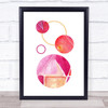 Abstract Pink Circles 2 Framed Wall Art Print