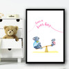 Zoo Koala Children's Nursery Bedroom Wall Art Print