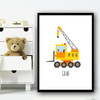 Construction Grabber Grab Children's Nursery Bedroom Wall Art Print