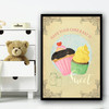 Baking Vintage Children's Nursery Bedroom Wall Art Print