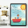 One, Two, Three, Four, Five Nursery Rhyme Children's Nursery Bedroom Print