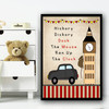 Hickory Dock Big Ben London Nursery Rhyme Children's Nursery Bedroom Print