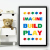 Lego Build Children's Nursery Bedroom Wall Art Print