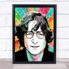 John Lennon Colour Burst Funky Framed Wall Art Print