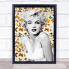 Marilyn Monroe Butterflies Funky Framed Wall Art Print
