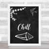 Chalk Shells Chill Framed Wall Art Print