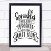 Funny Bathroom Sprinkles Not For Toilets Quote Typography Wall Art Print