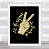 Vegan As Fck Gold Black Quote Typography Wall Art Print