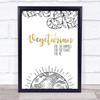 Vegetarian For Me Gold Text Style Quote Typography Wall Art Print