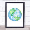 Love Your Planet Quote Typography Wall Art Print