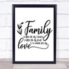 Family A Little Bit Of Crazy Quote Typography Wall Art Print