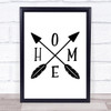 Home Quote Typography Wall Art Print