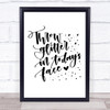 Throw Glitter In Todays Face Quote Typography Wall Art Print