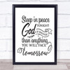Sleep In Peace God Is Big Quote Typography Wall Art Print