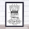 Christian No Fear Quote Typography Wall Art Print