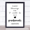 Greatest Blessings Quote Typography Wall Art Print