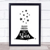 Tent Sleep Under The Stars Quote Typography Wall Art Print