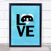 L O V E Caravan Rainbow Style Quote Typography Wall Art Print