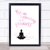 Yoga Diamond Rose Gold Quote Typography Wall Art Print