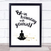 Yoga Diamond Quote Typography Wall Art Print