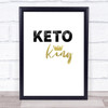 Keto King Quote Typography Wall Art Print