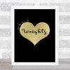 Love Weights Black Gold Quote Typography Wall Art Print