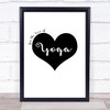 Love Yoga Quote Typography Wall Art Print