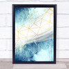 Ocean Sea Geometric 1 Of 3 Set Decorative Wall Art Print