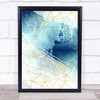 Ocean Sea Geometric 2 Of 3 Set Decorative Wall Art Print