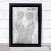 Halestorm Here's To Us Gay Couple Two Men Dancing Grey Song Lyric Print - Or Any Song You Choose