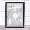 Luke Combs Beautiful Crazy Lesbian Women Gay Brides Couple Wedding Grey Song Lyric Print - Or Any Song You Choose