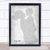 Bon Jovi Thank You For Loving Me Mother & Child Grey Song Lyric Print - Or Any Song You Choose