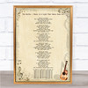 The Smiths There Is A Light That Never Goes Out Vintage Guitar Song Lyric Print
