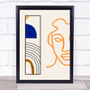 Abstract Style Modern Art Natural Face Line Drawing Wall Art Print