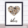 Black Lives Matter Hearts In Hearts Script Text Wall Art Print