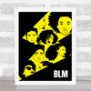 Black Lives Matter Yellow Lightening Faces Wall Art Print