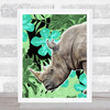 Jungle Art Rhino Wall Art Print