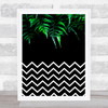 Jungle Leaves Hanging Zig Zags Wall Art Print