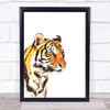 Tiger Watercolour Wall Art Print