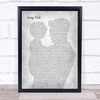 Elvis Presley Big Boots Father & Child Grey Song Lyric Music Art Print - Or Any Song You Choose