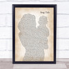 McFly All About You Mother & Baby Song Lyric Music Art Print - Or Any Song You Choose