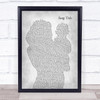 Elvis Presley I'll Never Know Mother & Baby Grey Song Lyric Music Art Print - Or Any Song You Choose