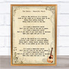 The Chevin Beautiful World Vintage Guitar Song Lyric Music Art Print