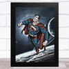 Superman Vintage Blue Children's Kids Wall Art Print