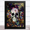 Skull Gothic Butterfly Floral Home Wall Art Print