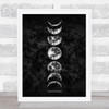 Moon Phases Wall Art Gothic Home Wall Art Print