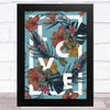Love Word With Tropical Flowers Home Wall Art Print