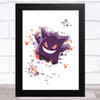 Genga Pokémon Splatter Art Children's Kids Wall Art Print