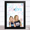 Sis V Bro Karina & Ronald You Tube Splatter Art Children's Kids Wall Art Print