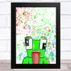 Unspeakable Youtuber Frog Splatter Art Children's Kids Wall Art Print